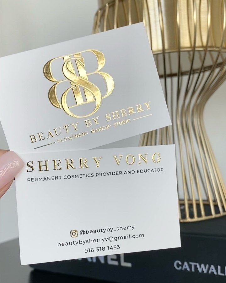 custom gold foil business cards