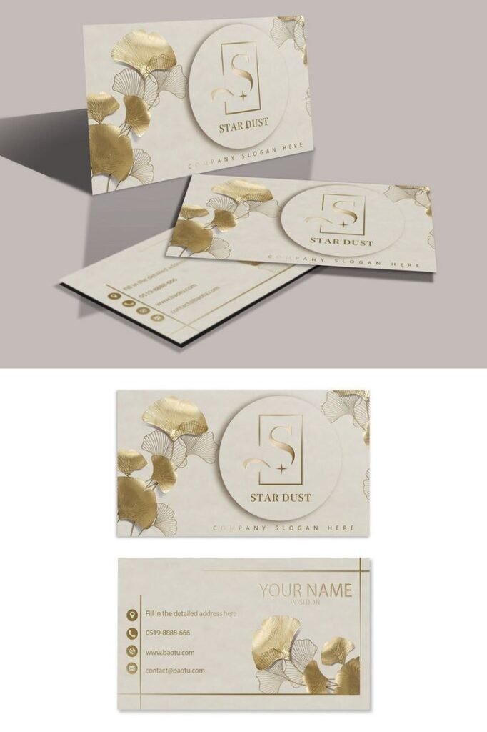 custom gold foil business cards