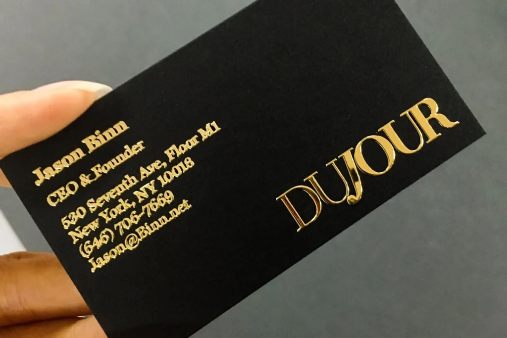 gold foil card printing