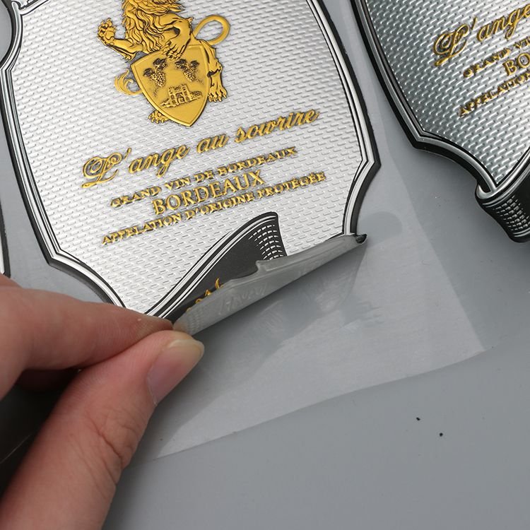 embossed foil labels