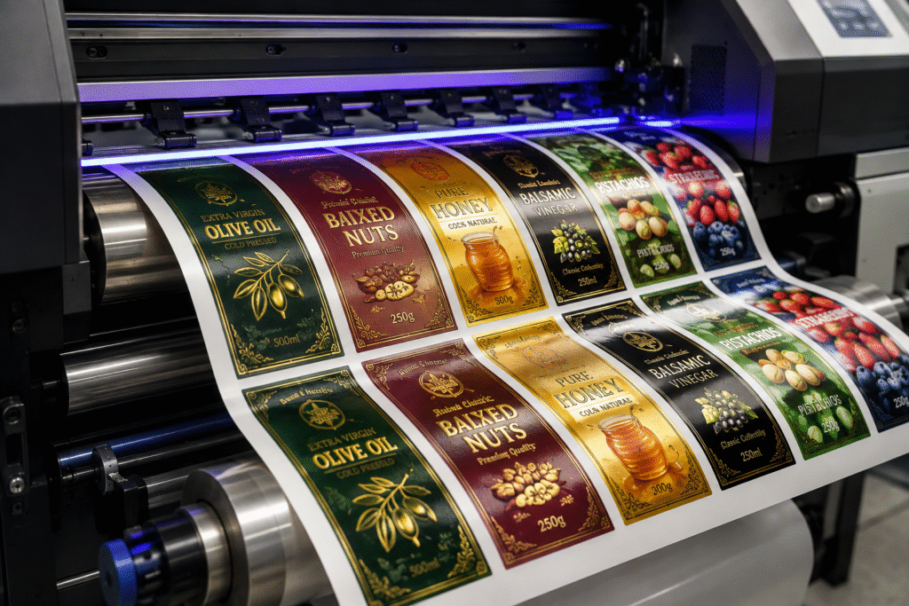 food product labels printing